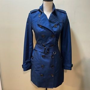 Burberry navy blue trench coat